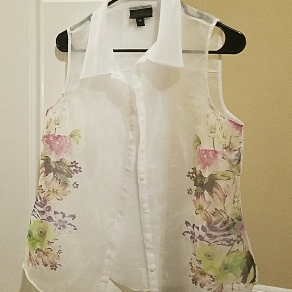 Worthington sheer white medium shirt...